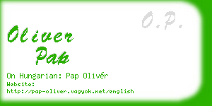 oliver pap business card